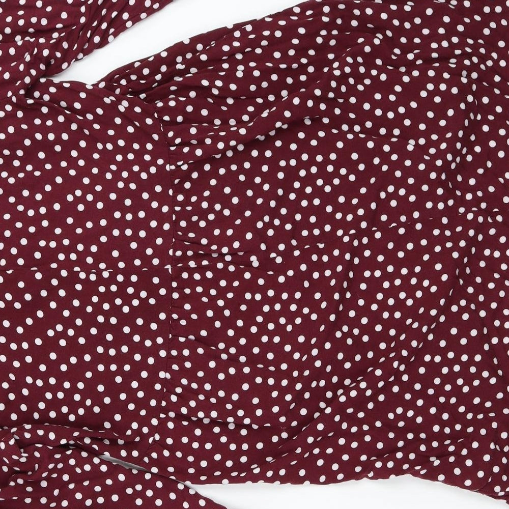 Primark Womens Purple Polka Dot  Fit & Flare  Size 14