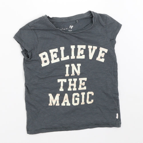 NEXT Girls Grey   Basic T-Shirt Size 5 Years