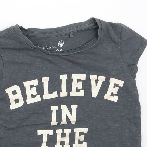 NEXT Girls Grey   Basic T-Shirt Size 5 Years