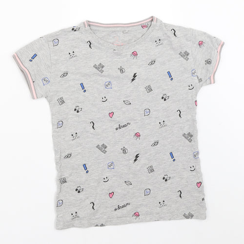 NEXT Girls Grey   Basic T-Shirt Size 9 Years