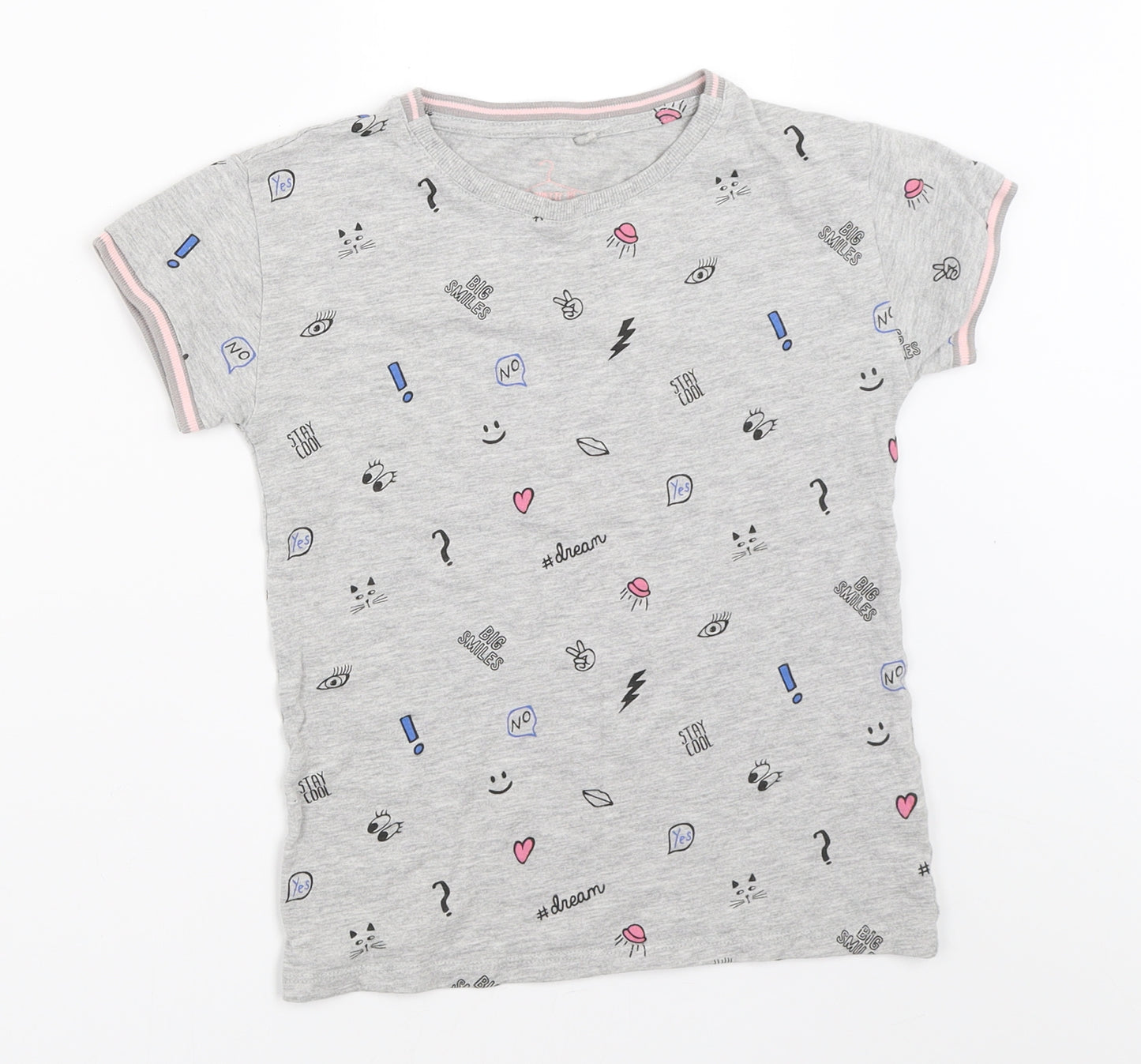 NEXT Girls Grey   Basic T-Shirt Size 9 Years