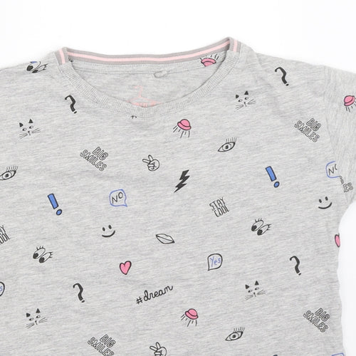 NEXT Girls Grey   Basic T-Shirt Size 9 Years