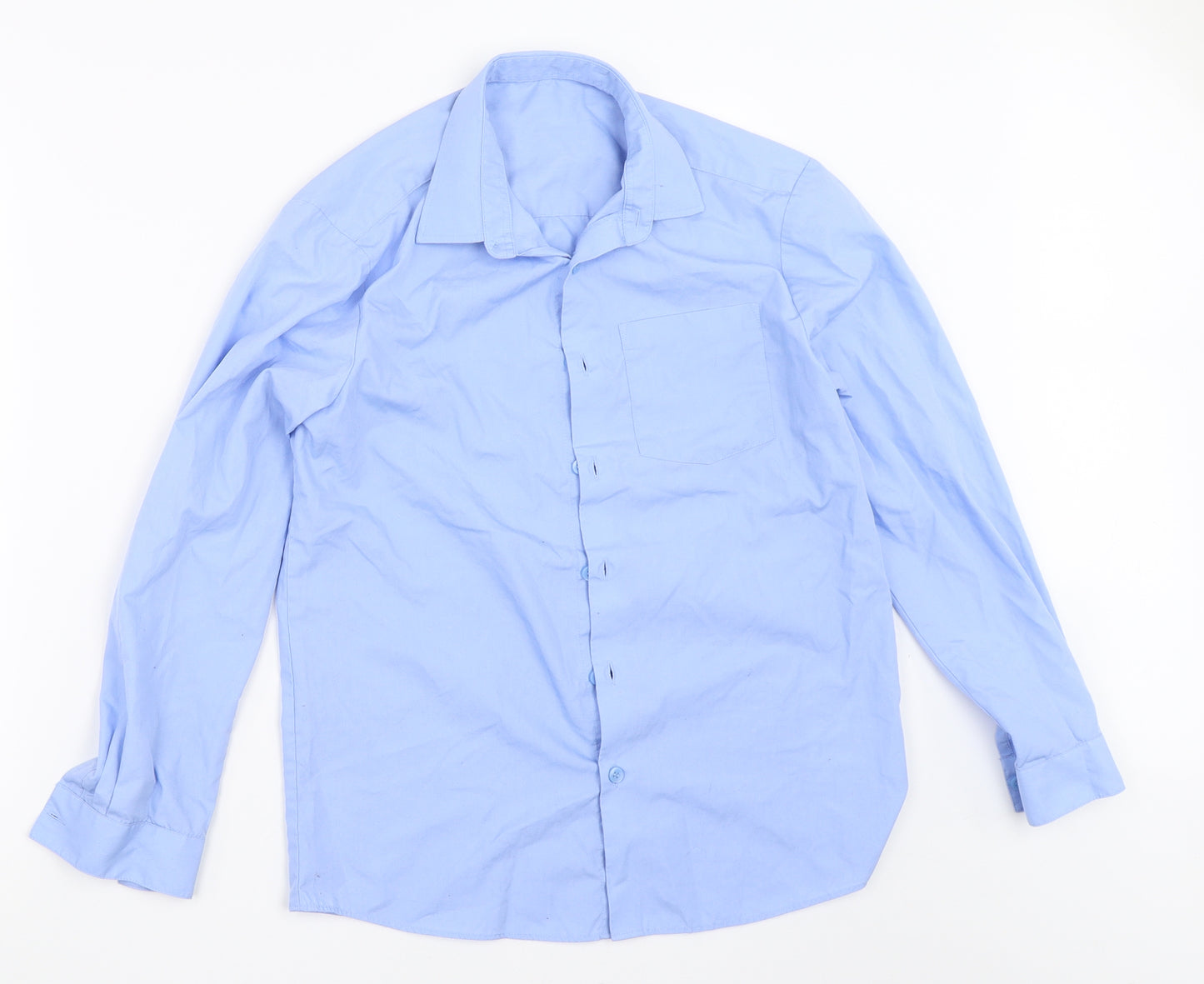 George Boys Blue   Basic Button-Up Size 11-12 Years