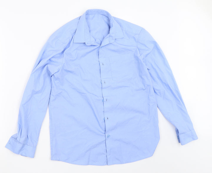 George Boys Blue   Basic Button-Up Size 11-12 Years