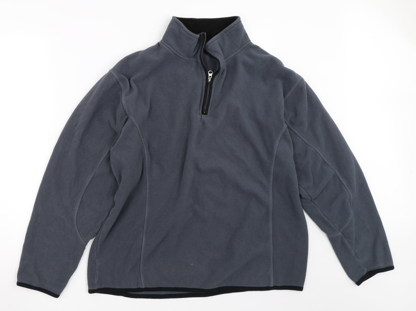 Cedar Wood State Mens Grey  Fleece Henley Sweatshirt Size M