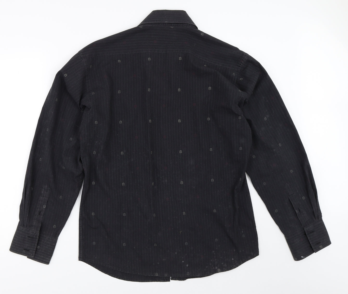 Fashion Union Mens Black    Button-Up Size M