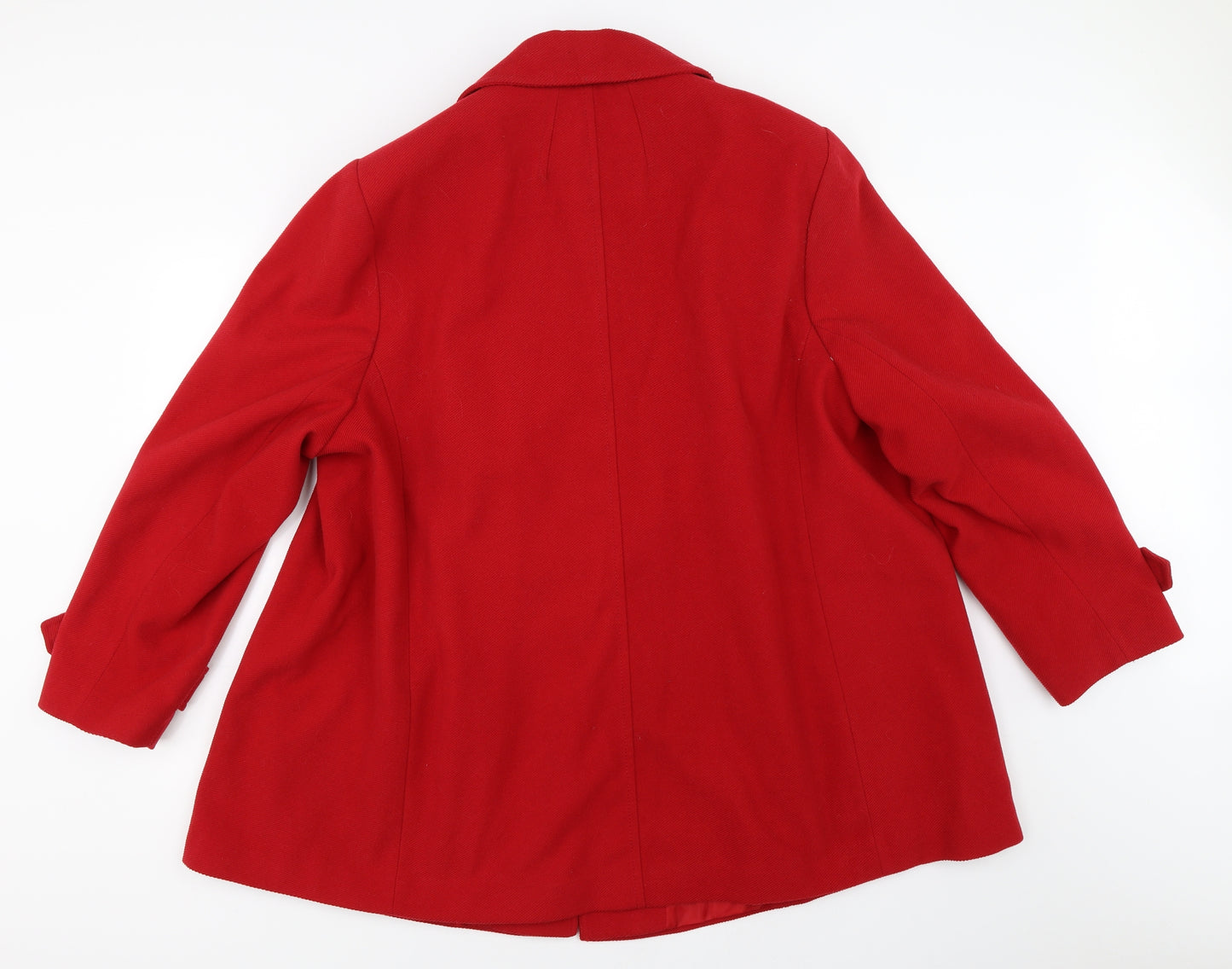 Preworn Womens Red   Overcoat Coat Size 26