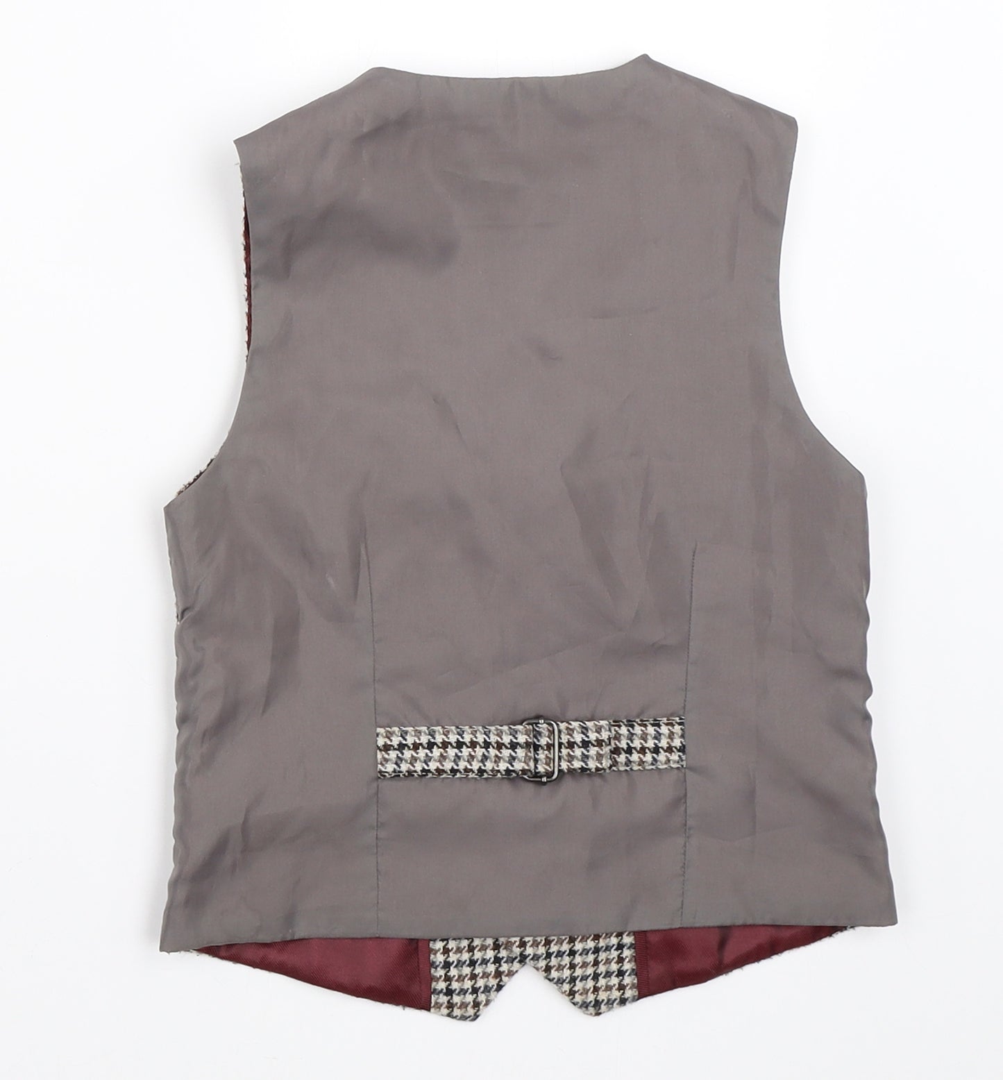 NEXT Boys Beige Houndstooth  Jacket Waistcoat Size 6 Years  - suit waistcoat