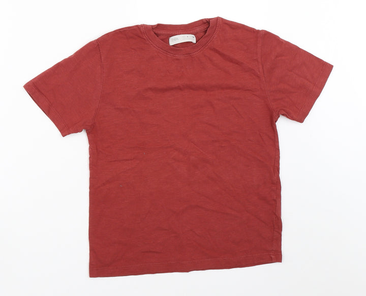 Zara Boys Orange Basic T-Shirt Size 8 Years