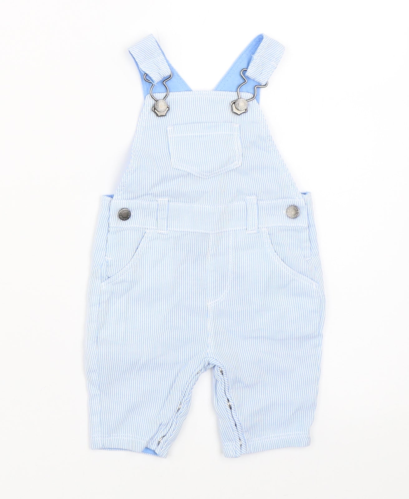 Mini Club Boys Blue Striped  Dungaree One-Piece Size Newborn