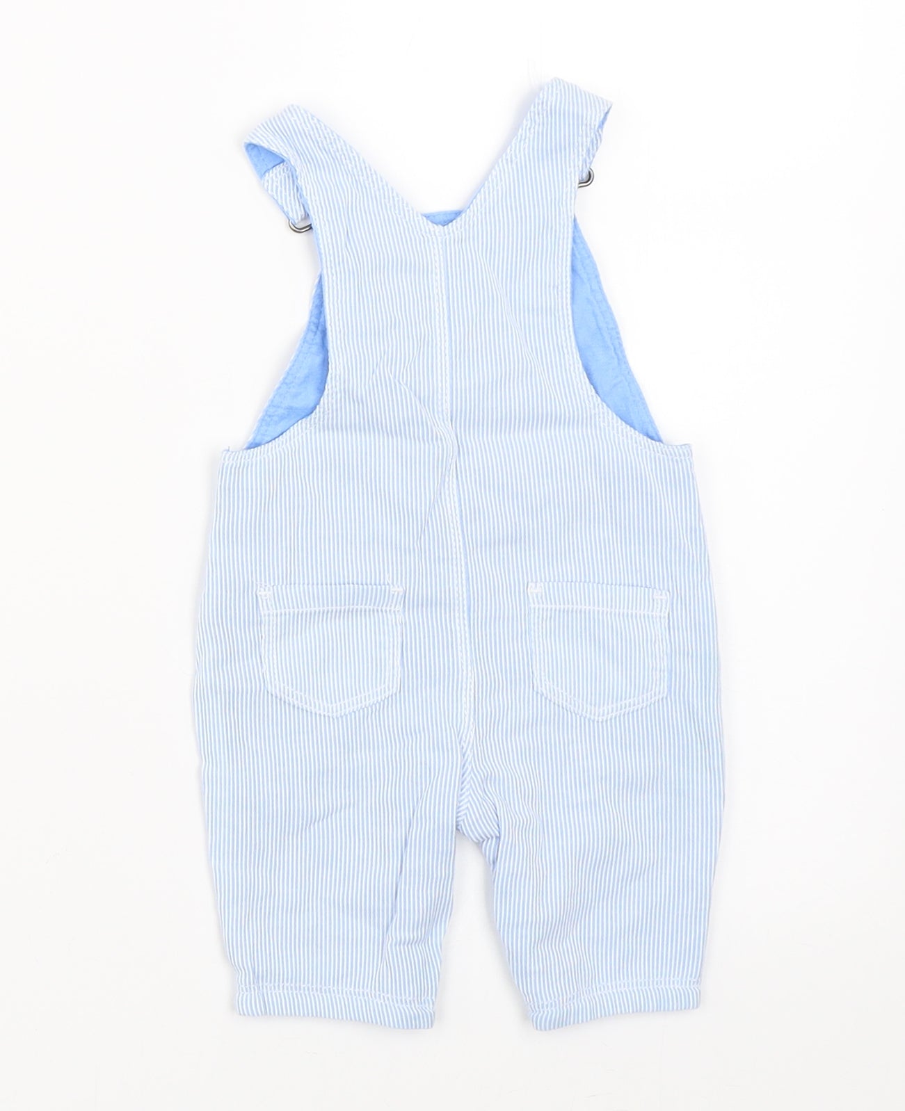 Mini Club Boys Blue Striped  Dungaree One-Piece Size Newborn