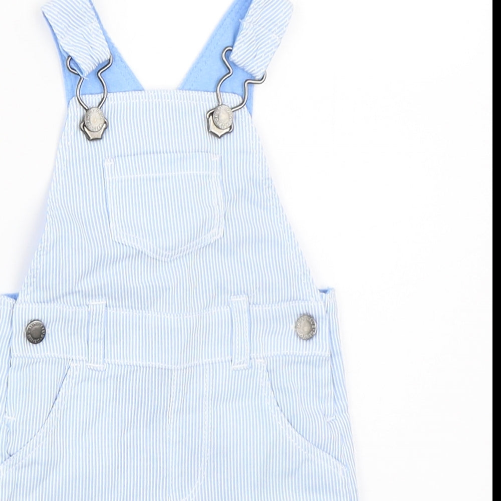 Mini Club Boys Blue Striped  Dungaree One-Piece Size Newborn