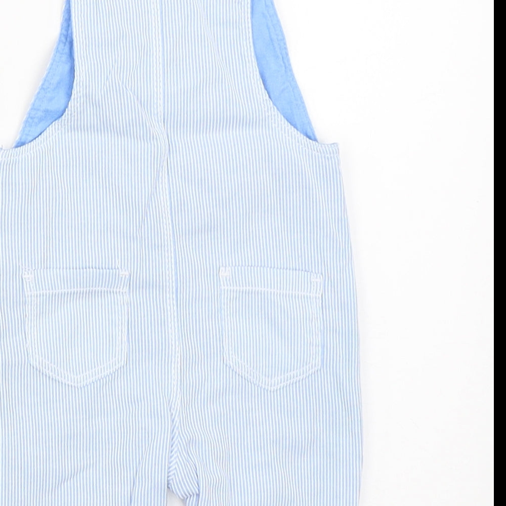 Mini Club Boys Blue Striped  Dungaree One-Piece Size Newborn