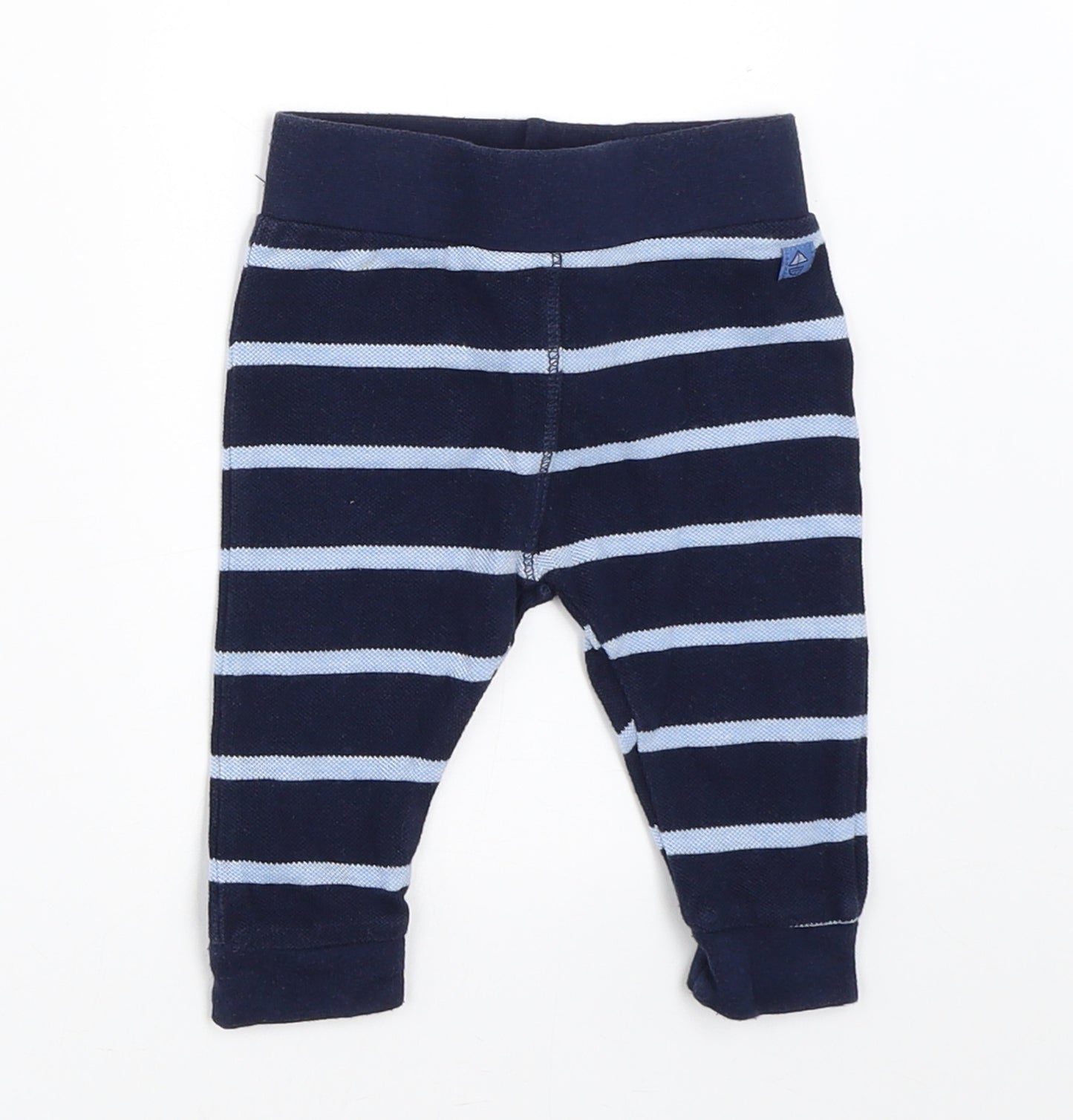 Jasper Conran Boys Blue Striped  Jogger Trousers Size 3-6 Months