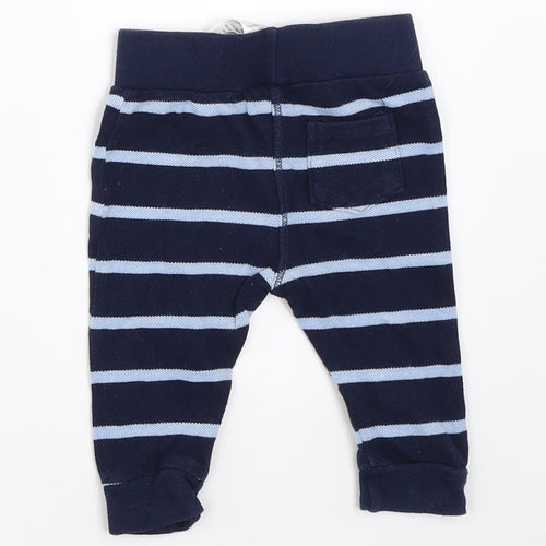 Jasper Conran Boys Blue Striped  Jogger Trousers Size 3-6 Months