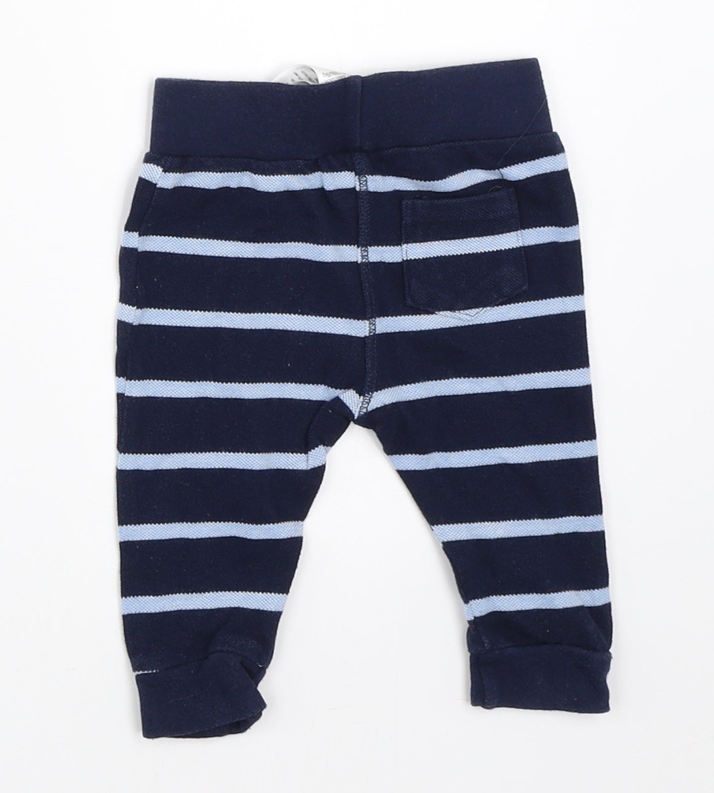 Jasper Conran Boys Blue Striped  Jogger Trousers Size 3-6 Months
