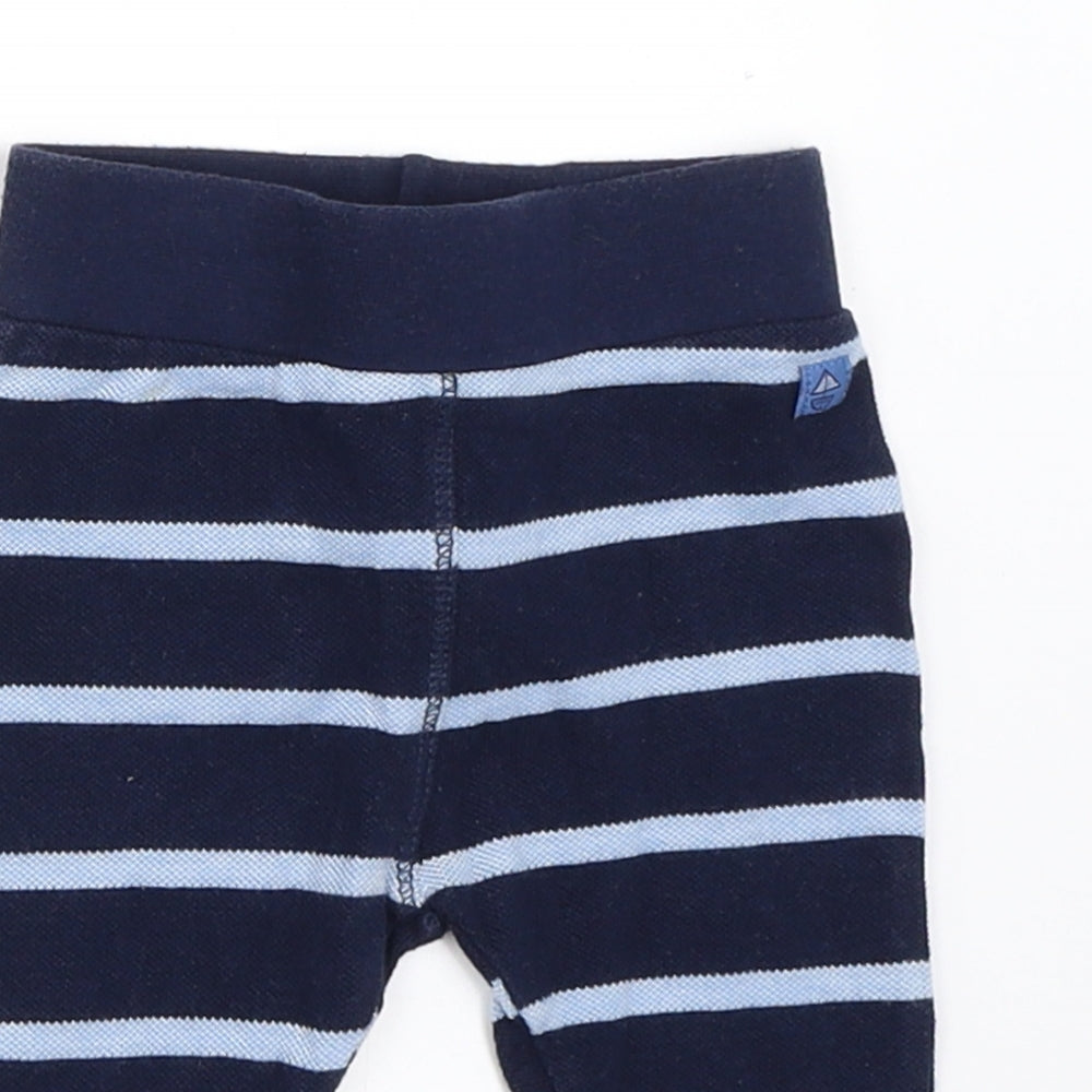 Jasper Conran Boys Blue Striped  Jogger Trousers Size 3-6 Months