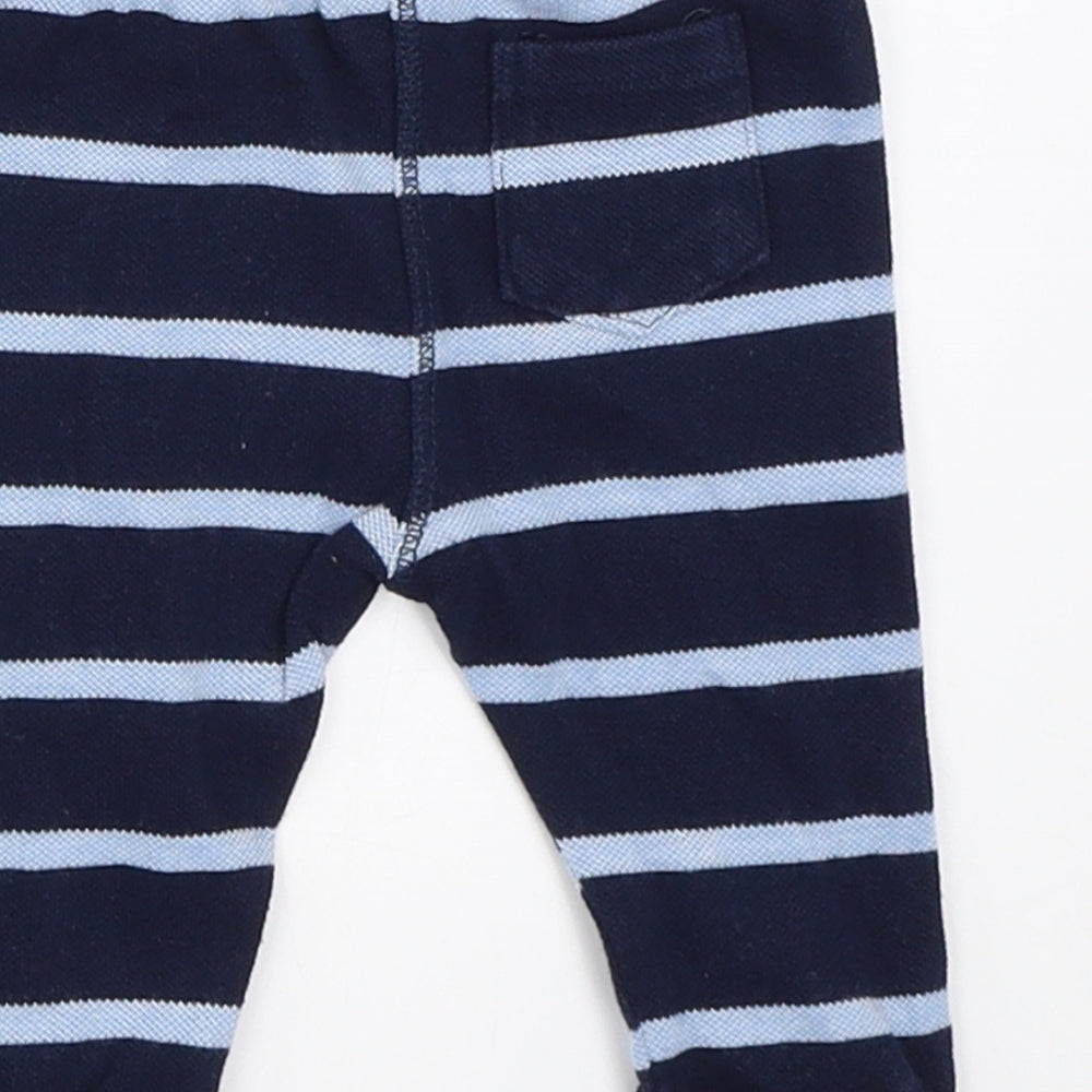 Jasper Conran Boys Blue Striped  Jogger Trousers Size 3-6 Months