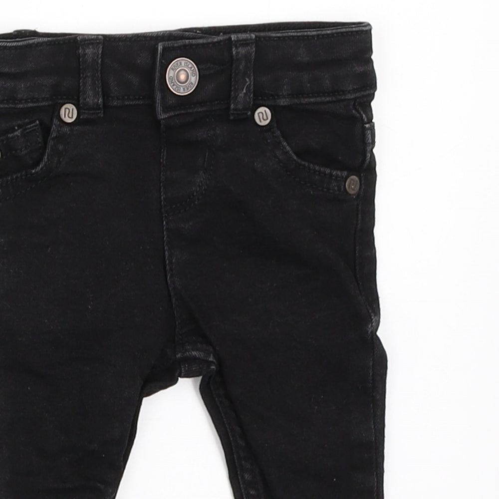 River Island Boys Black  Denim Capri Jeans Size 3-6 Months