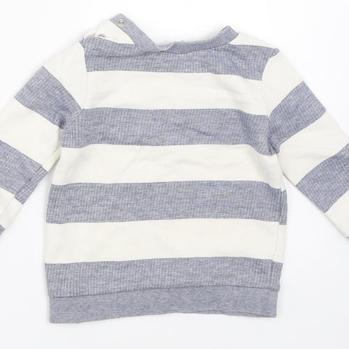 F&F Boys Blue Striped  Pullover Jumper Size 3-6 Months