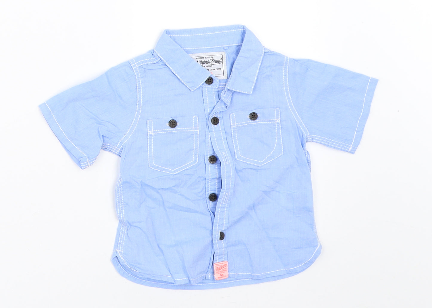 NEXT Boys Blue   Basic Button-Up Size 3-6 Months
