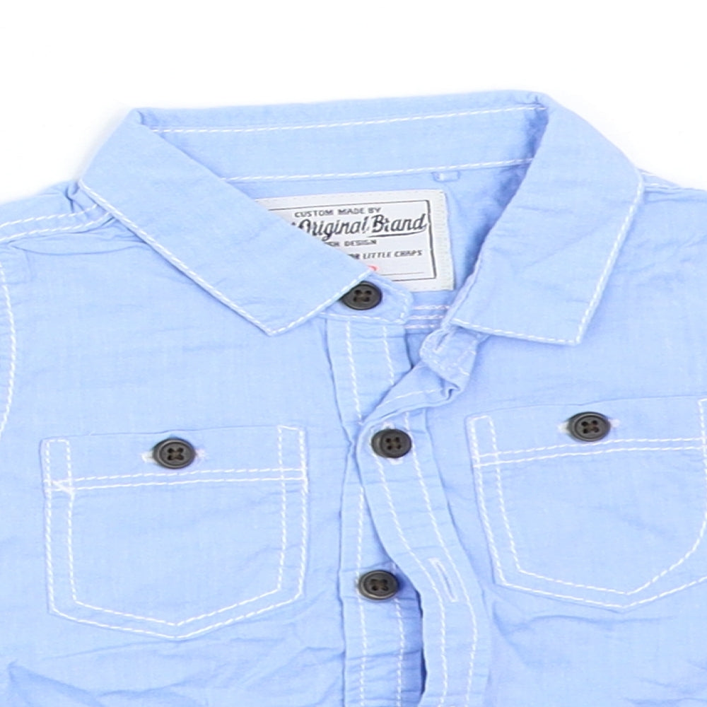 NEXT Boys Blue   Basic Button-Up Size 3-6 Months