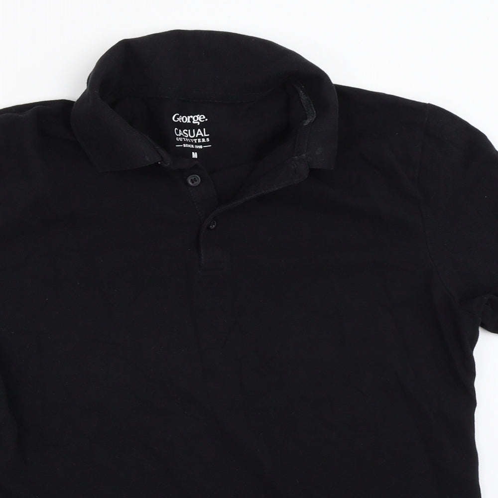 George Mens Black    Polo Size M