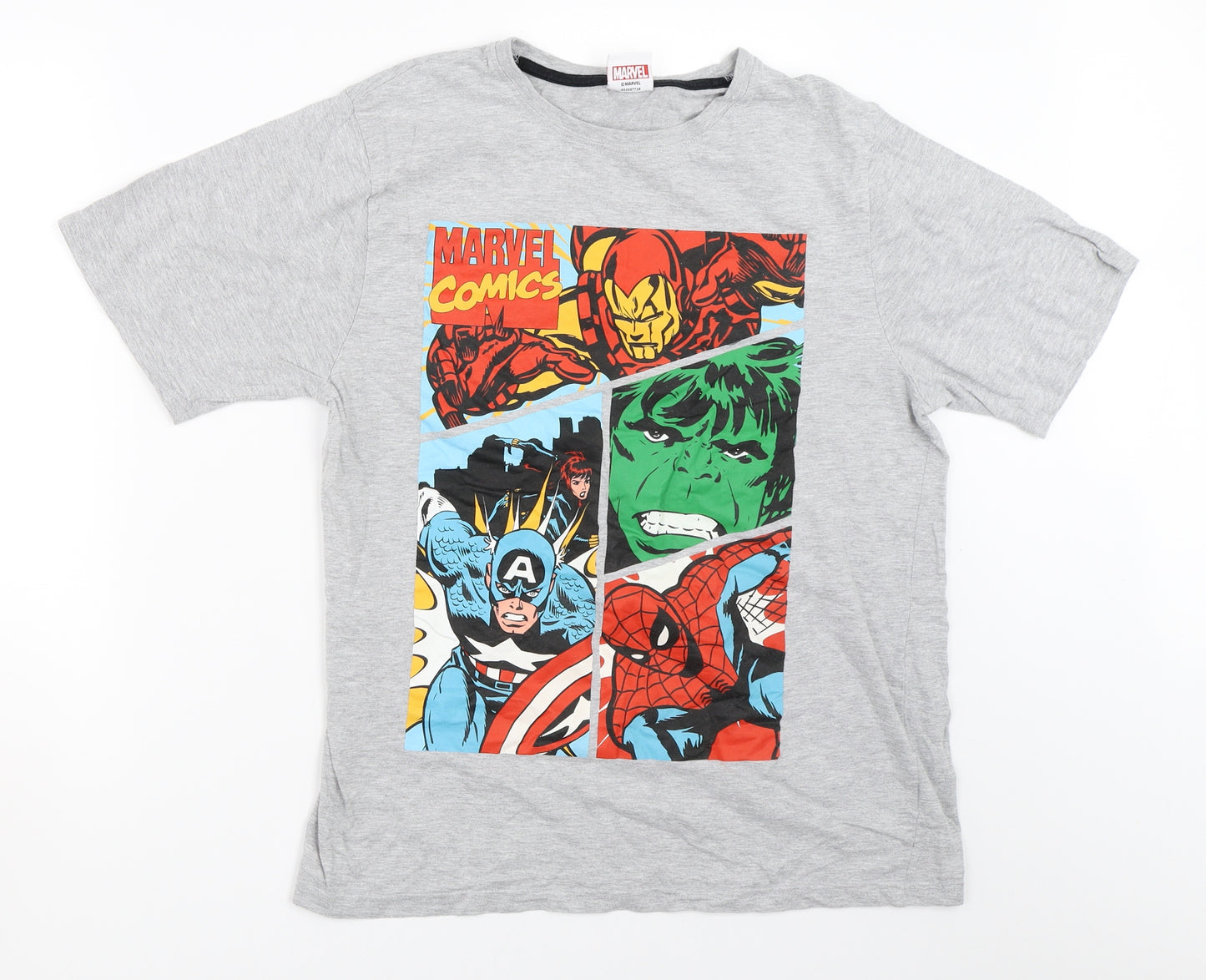 Avenue Mens Grey    T-Shirt Size M  - Marvel Superheroes