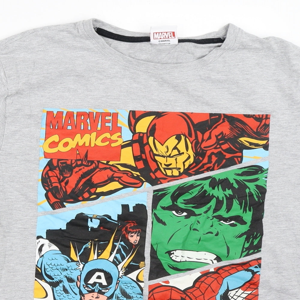 Avenue Mens Grey    T-Shirt Size M  - Marvel Superheroes