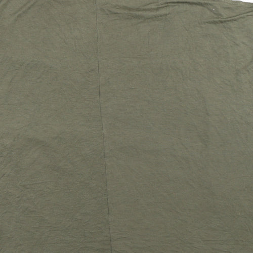 Select Womens Green   Basic T-Shirt Size 10  - cold shoulder