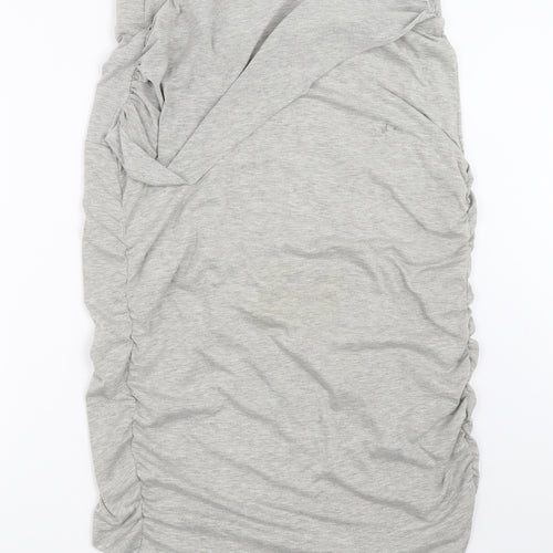 New Look Womens Grey   Wrap Skirt Size 14