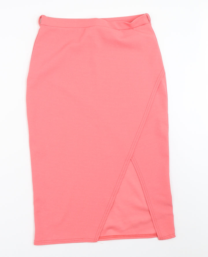 Pink Boutique Womens Pink Wrap Skirt Size 10
