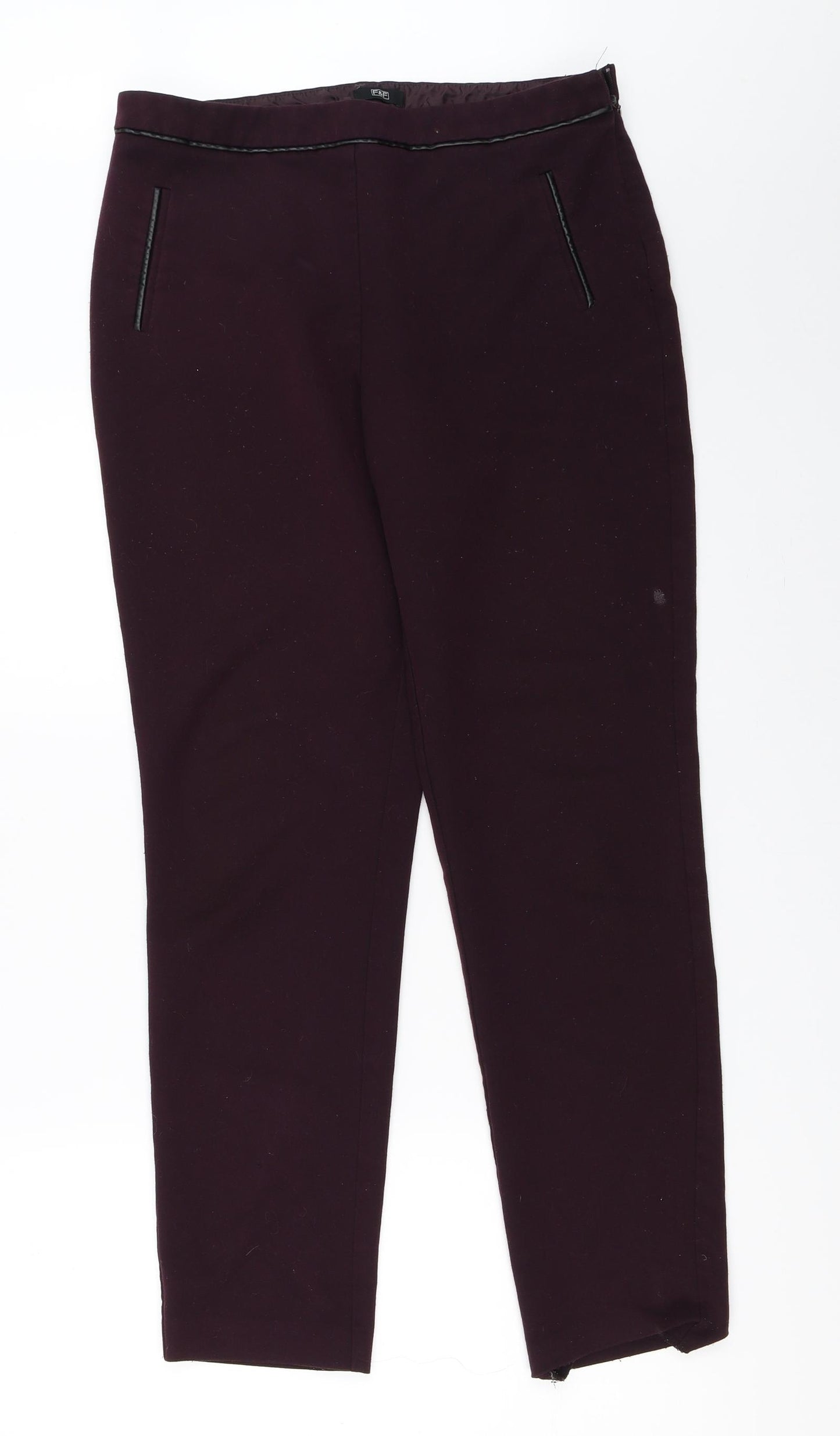 F&F Womens Purple   Capri Trousers Size 12 L29 in