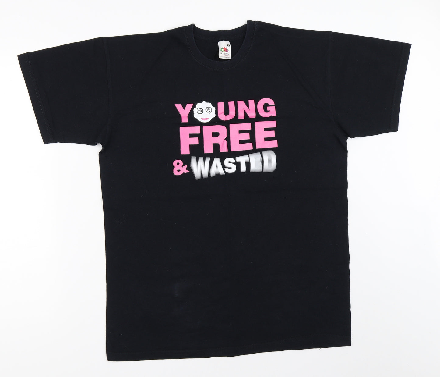 Fruit of the Loom Mens Black    T-Shirt Size M