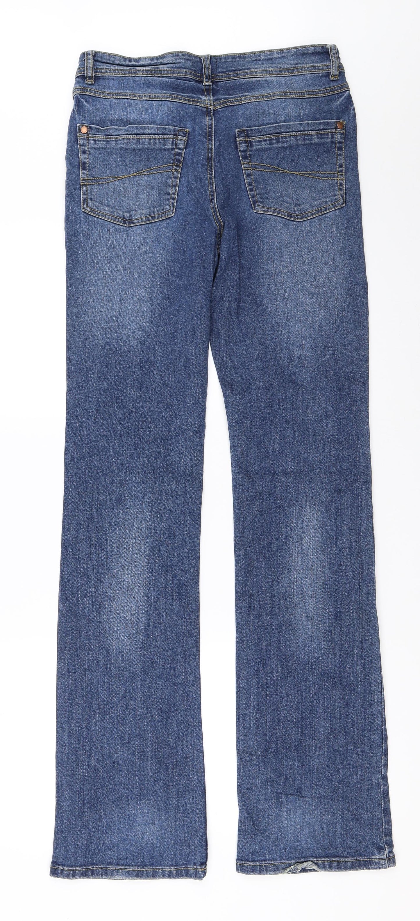 F&F Womens Blue  Denim Straight Jeans Size 10 L34 in