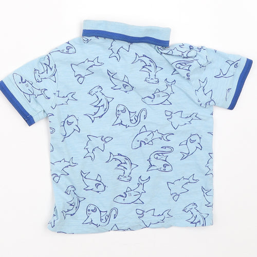 George Boys Blue   Basic Polo Size 18-24 Months  - shark
