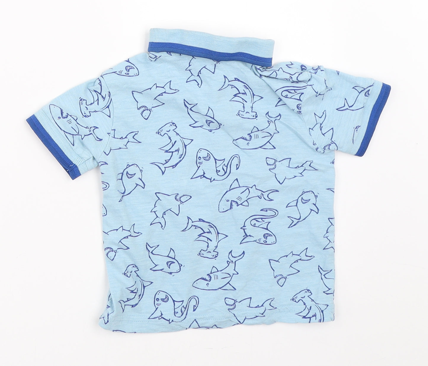 George Boys Blue   Basic Polo Size 18-24 Months  - shark