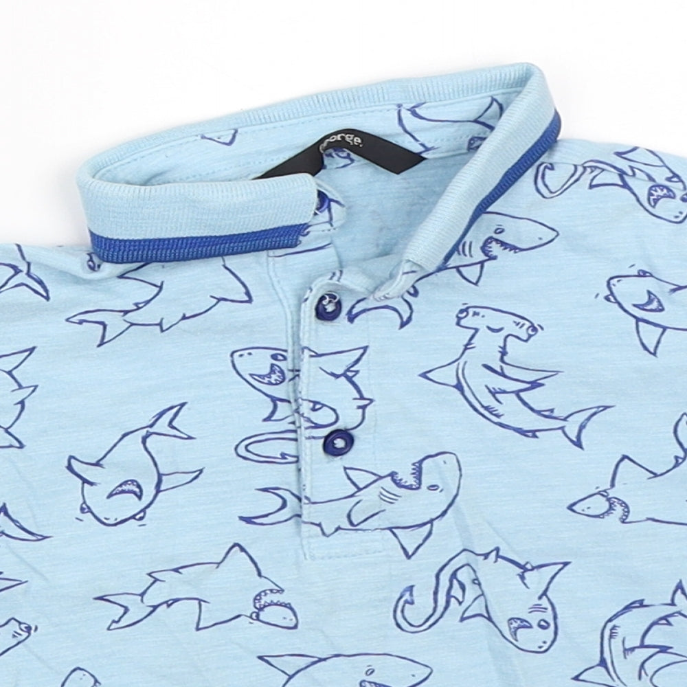 George Boys Blue   Basic Polo Size 18-24 Months  - shark