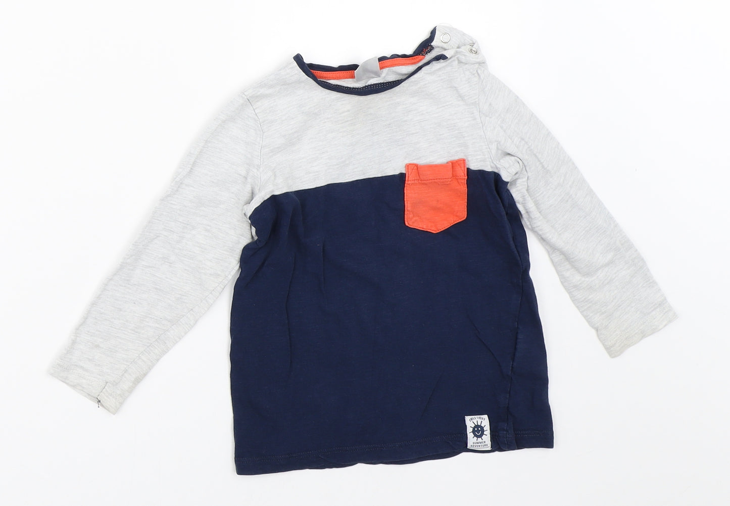 H&M Boys Blue   Basic T-Shirt Size 18-24 Months