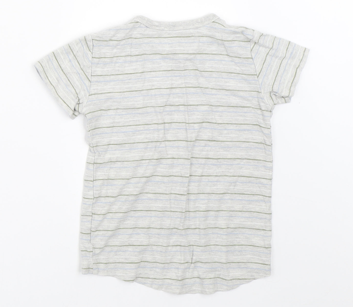 NEXT Boys Grey Striped  Basic T-Shirt Size 2-3 Years