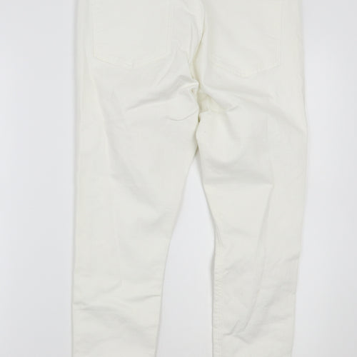 Topshop Womens White   Cropped Jeans Size 34 L24 in