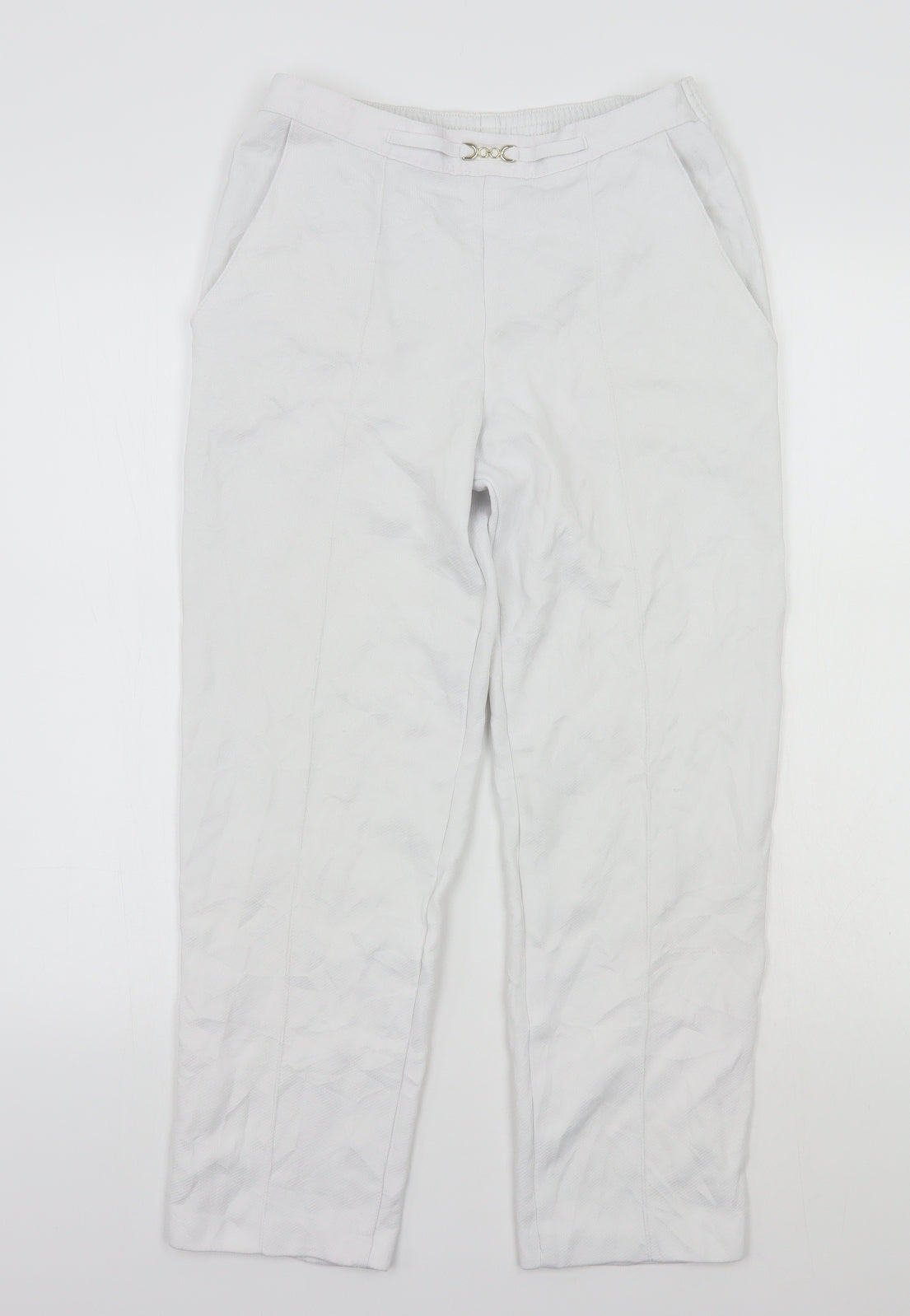 Marks and Spencer Womens White   Trousers  Size 10 L23 in