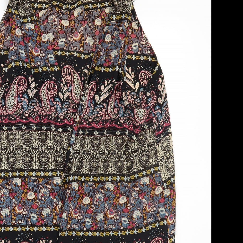 Newlook Womens Black Paisley  Cardigan Jumper Size 16
