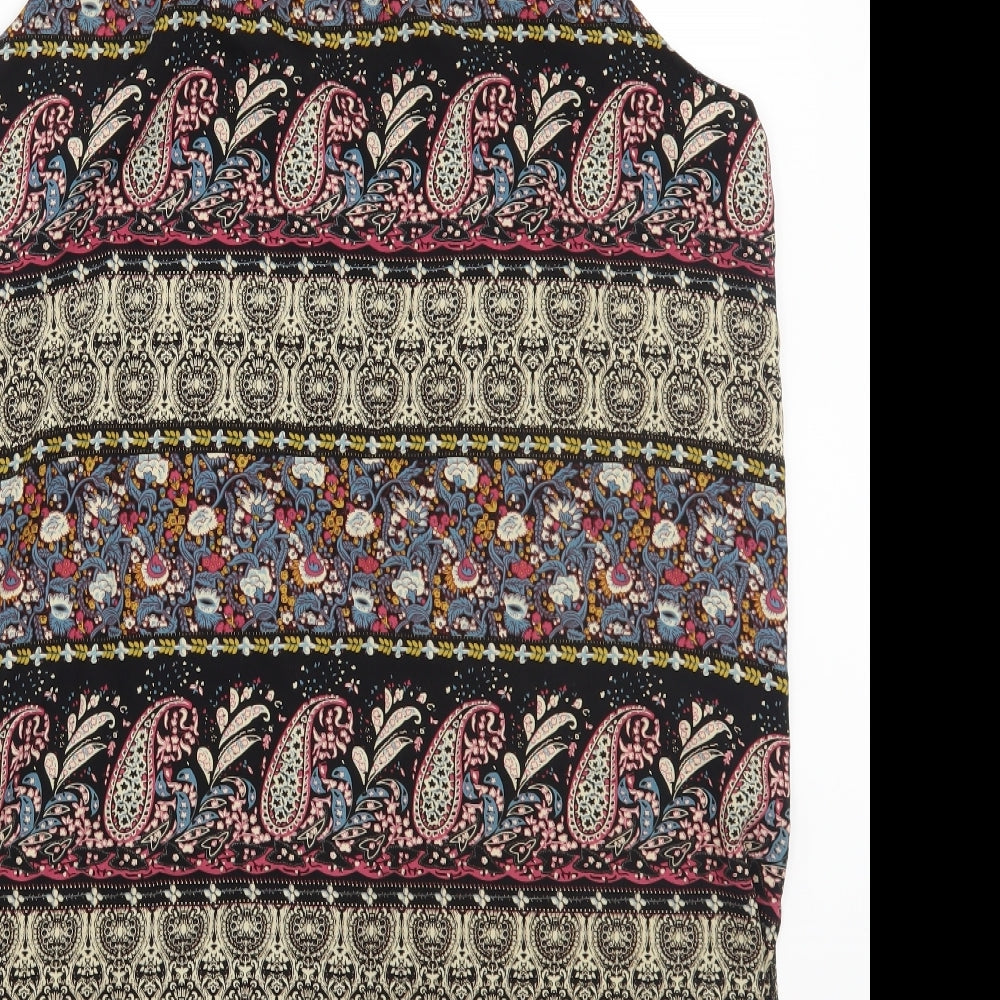 Newlook Womens Black Paisley  Cardigan Jumper Size 16