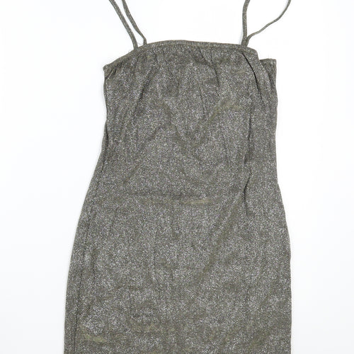 PRETTYLITTLETHING Womens Gold   A-Line  Size 10