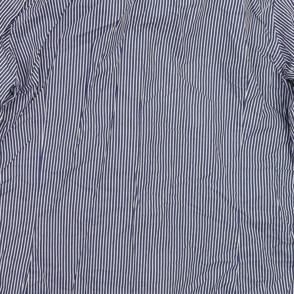 7camicie Mens Blue Striped   Button-Up Size L