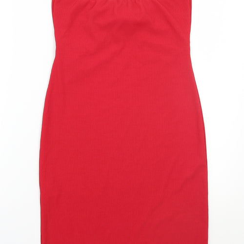 PRETTYLITTLETHING Womens Red  Rayon A-Line  Size 12