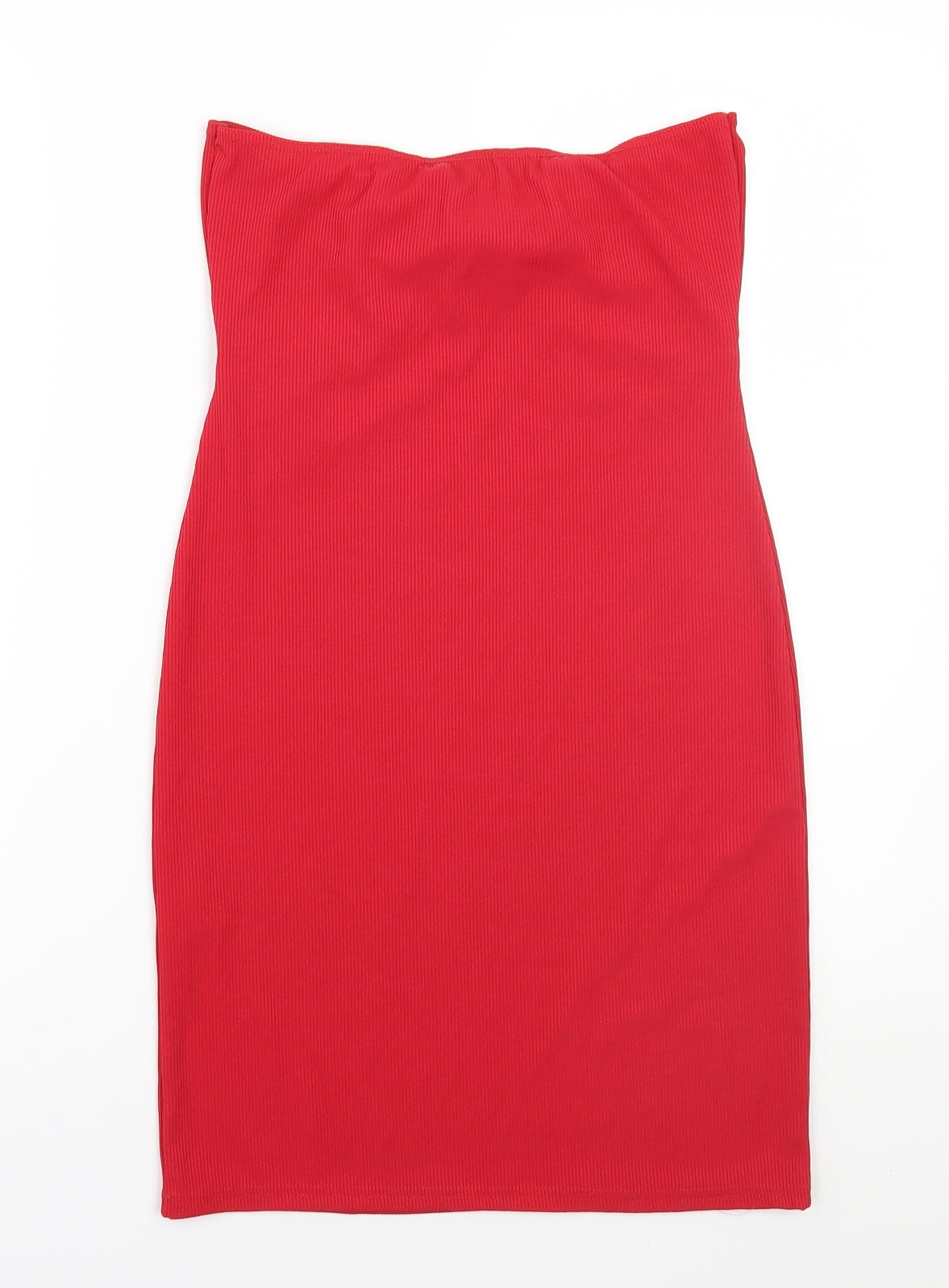 PRETTYLITTLETHING Womens Red  Rayon A-Line  Size 12