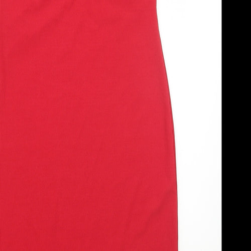 PRETTYLITTLETHING Womens Red  Rayon A-Line  Size 12