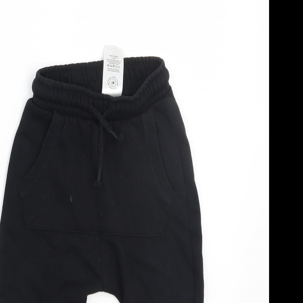 George Girls Black  Ramie Sweatpants Trousers Size 2 Years